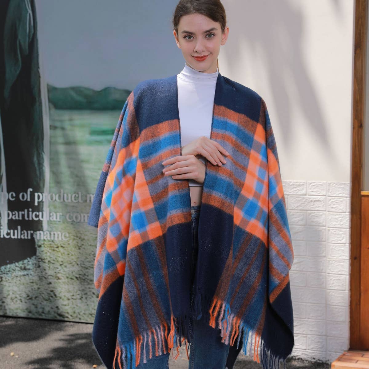 Reversible Plaid Faux Cashmere Scarf ? Winter Wrap