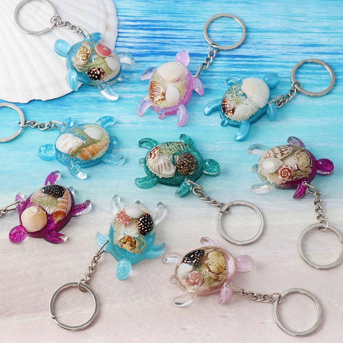 NEW SEASIDE CREATIVE TURTLE KEYCHAIN PENDANT