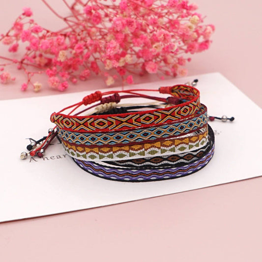 ETHNIC STYLE NYLON RIBBON RETRO HANDMADE BRACELET_CWMM3870