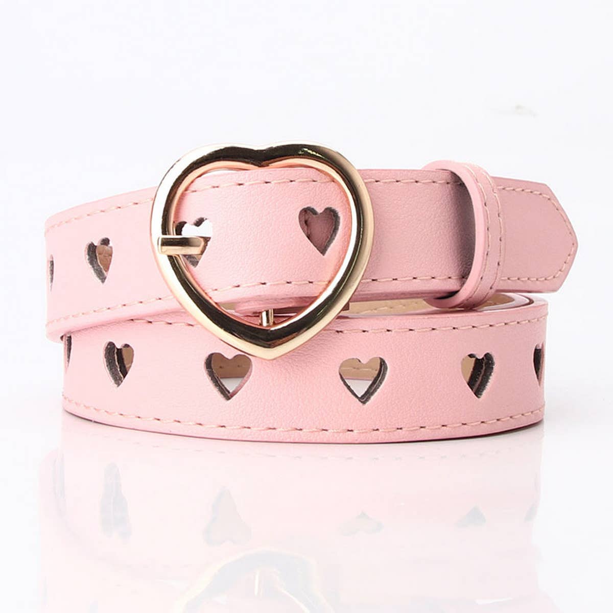 CWABE0910_VERSATILE HEART HOLLOW PIN BUCKLE BELT