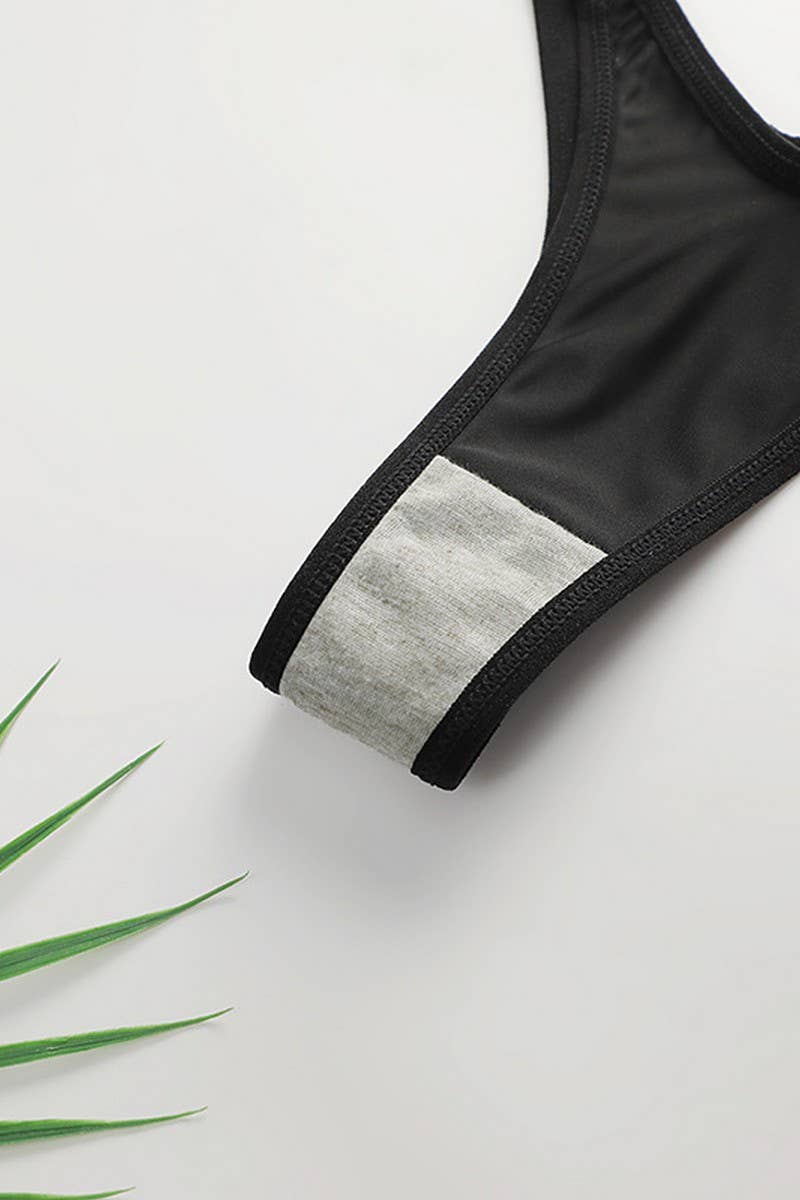 CWMU00304_SEXY LOW-RISE LETTER PRINT THONG PANTIES SET