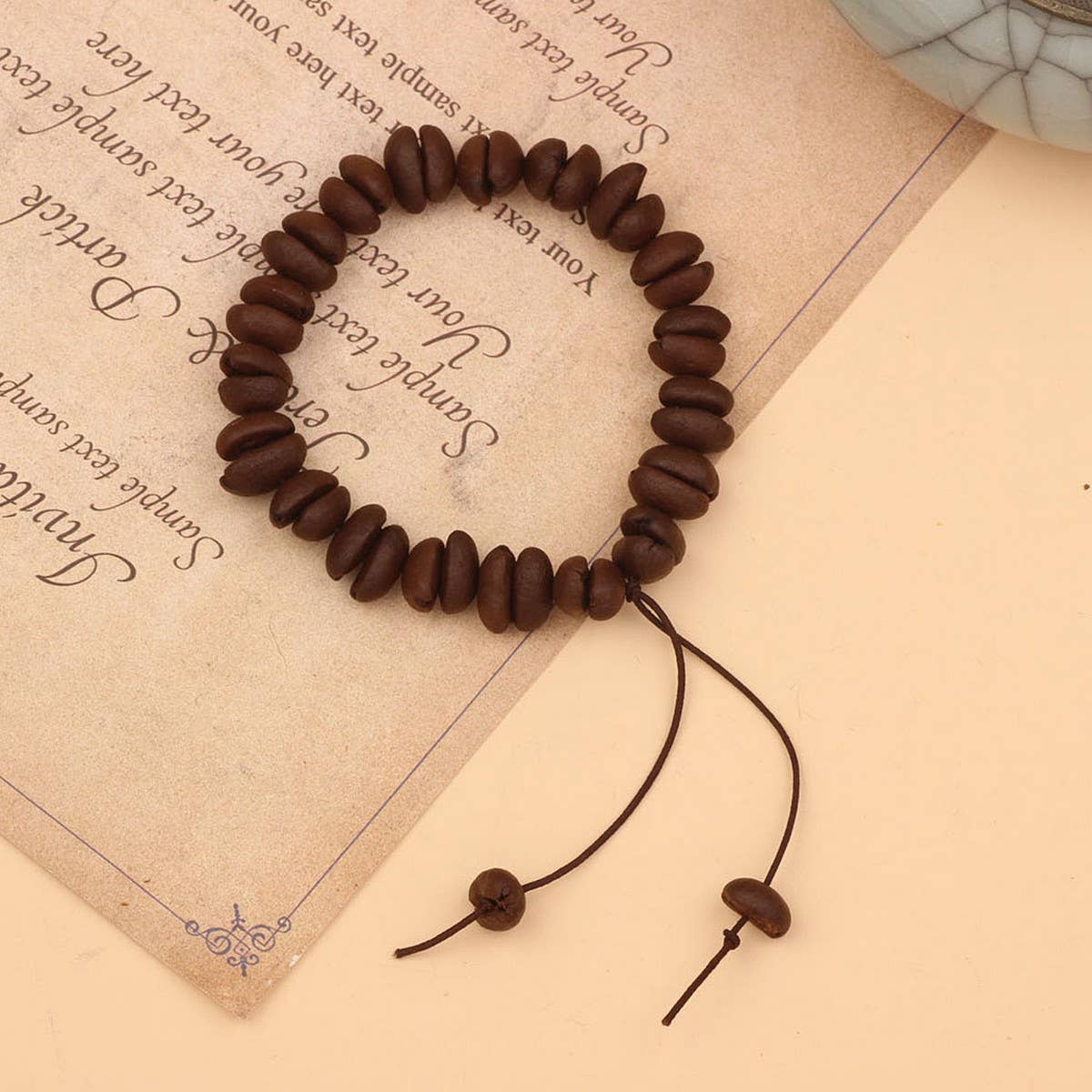 CREATIVE CARTOON HANDMADE COFFEE BEAN BRACELET