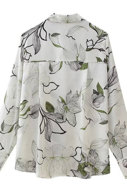 CWTSTL2748_NEW PRINTED SATIN LAPEL SHIRT FOR WOMEN