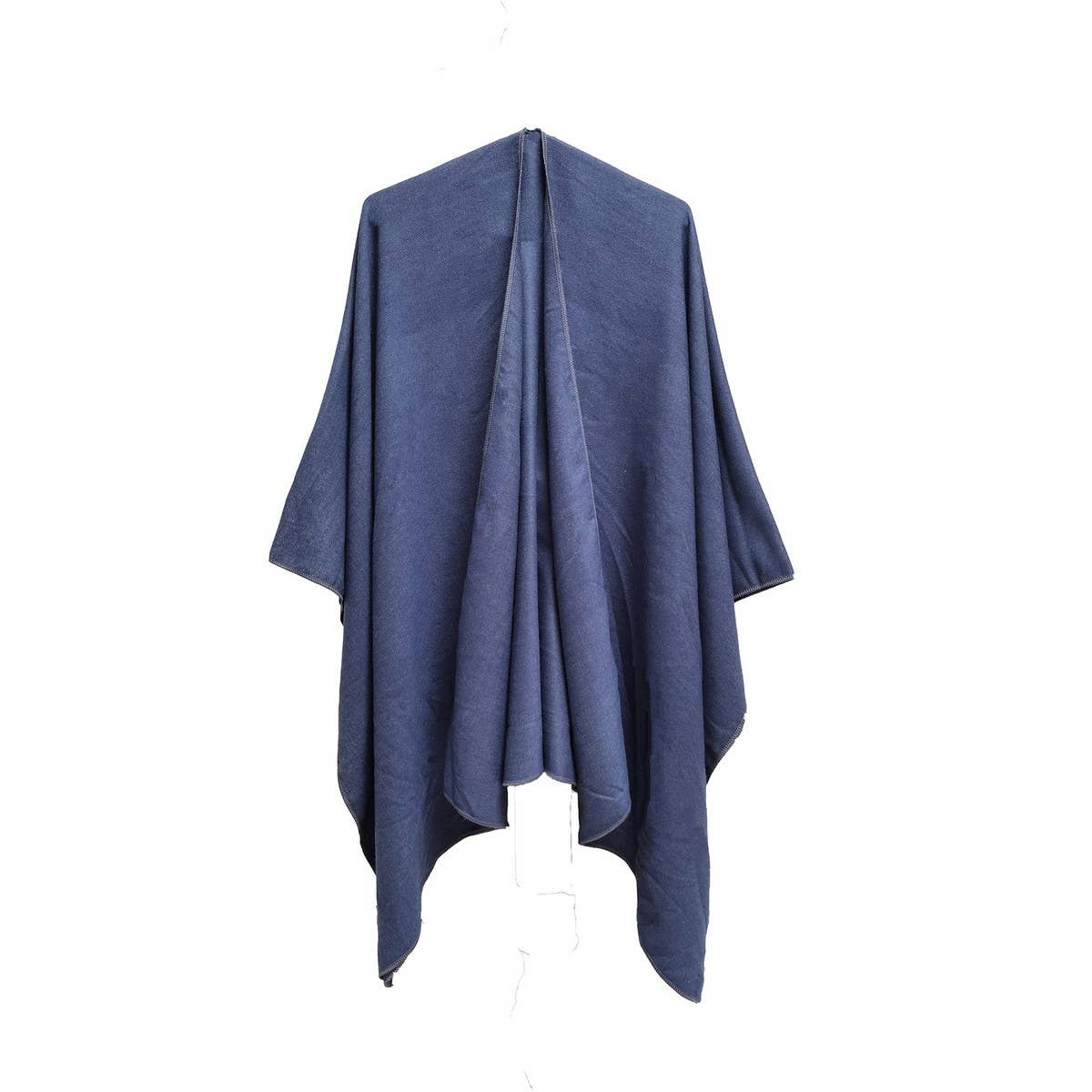 FASHION SOLID COLOR WARM SPLIT SHAWL CLOAK_CWASC0285