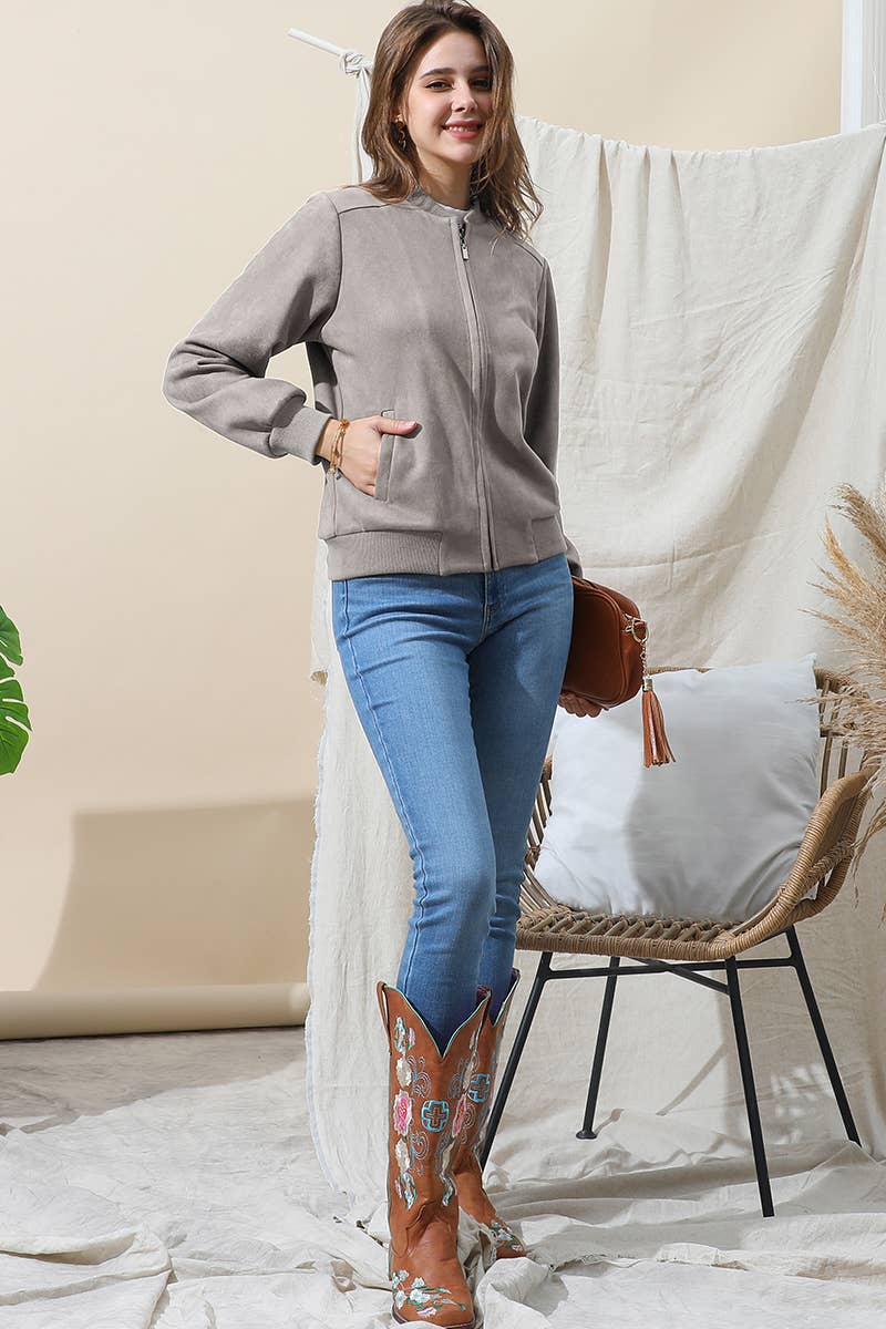 CWOJA706-P_WATERFALL FAUX SUEDE ZIP-UP WESTERN BOBMER JACKET