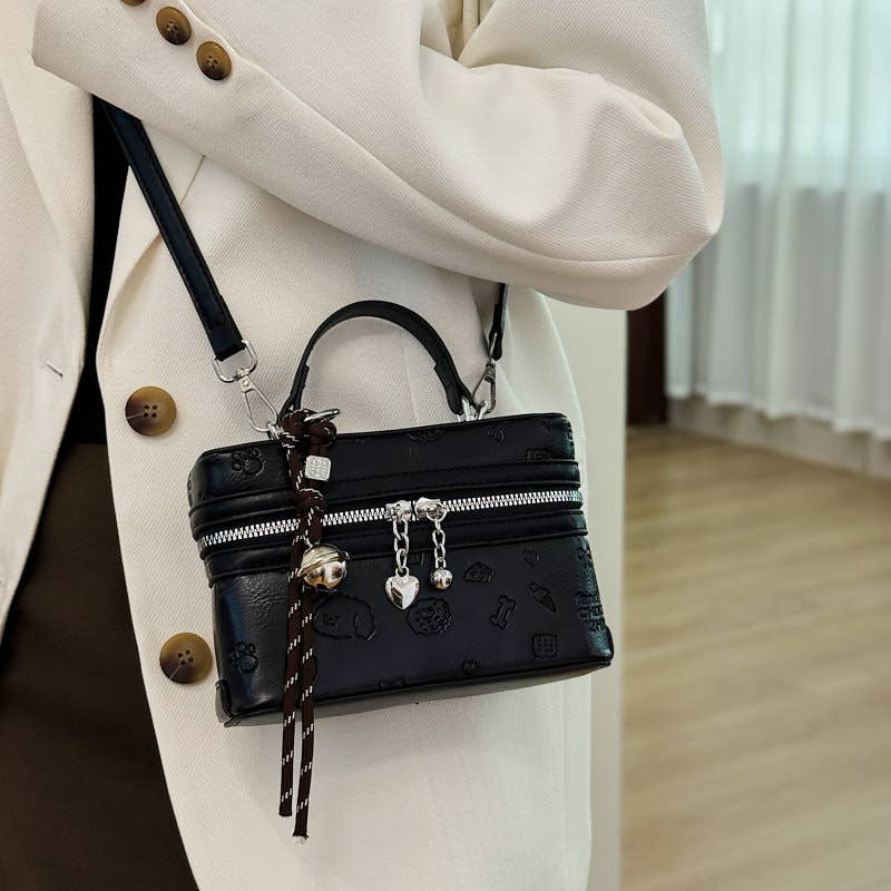 color-blocking versatile single-shoulder box bag