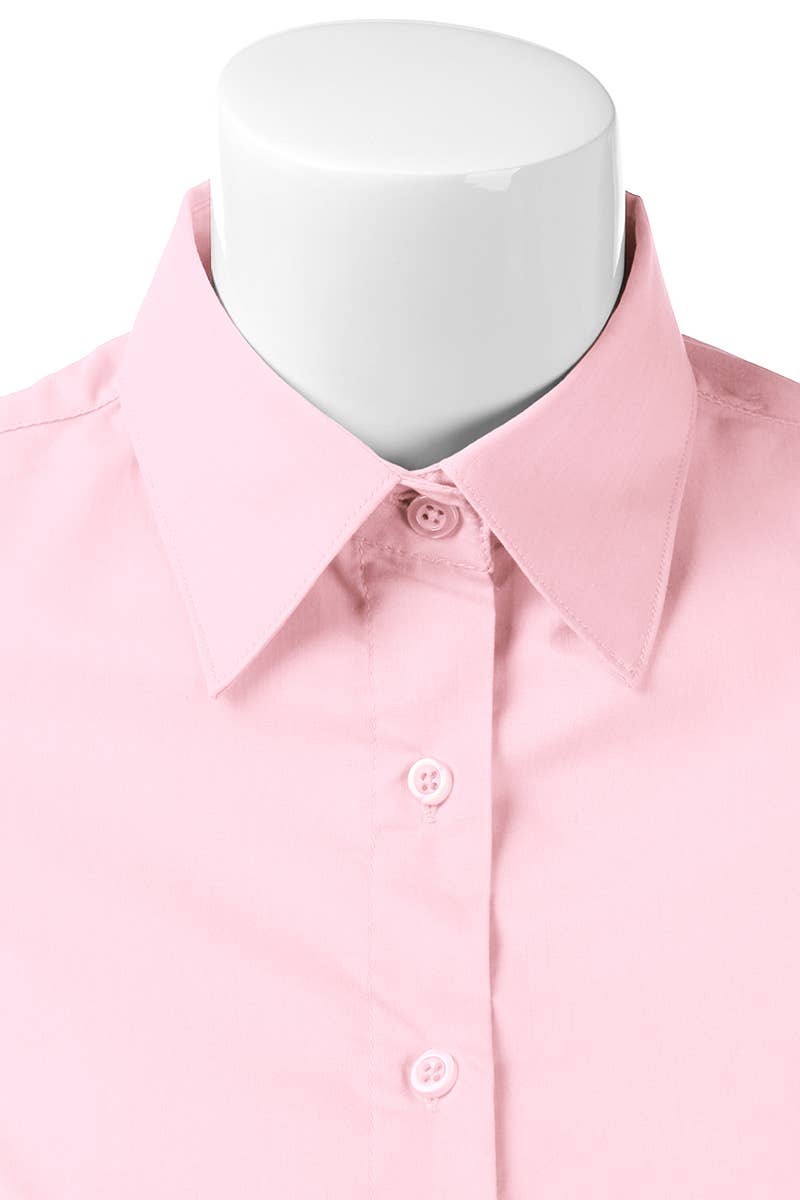 CWTSTS118-P_Slim Classic Short Sleeve Bttn Down Collar Shirt