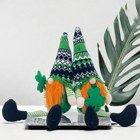 ST. PATRICK'S DAY STRIPED LONG-LEGGED DOLL ORNAMENT_CWMM3442