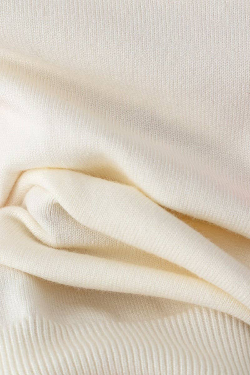 CWOSWL07294_HEART EMBROIDERED FLOCKED KNIT PULLOVER SWEATER