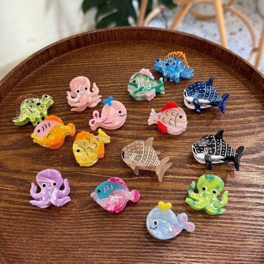 CWAHA4496_MINI OCTOPUS DOLPHIN WHALE HAIR CLIP