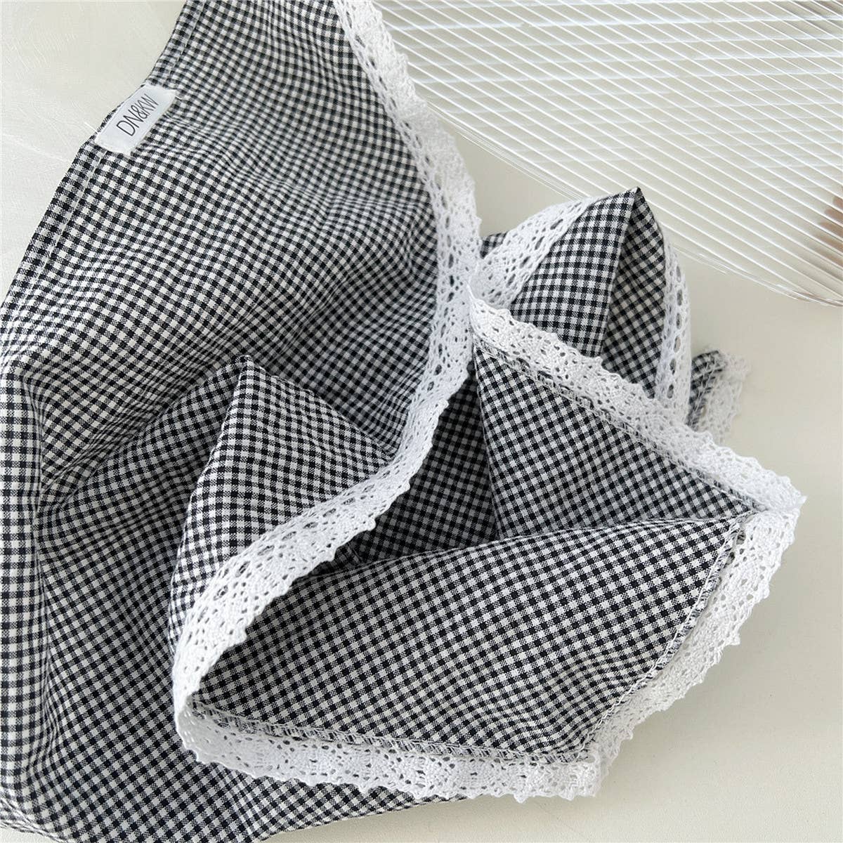 Plaid Cotton Linen Triangle Scarf ??Sun Protection_CWASC0839