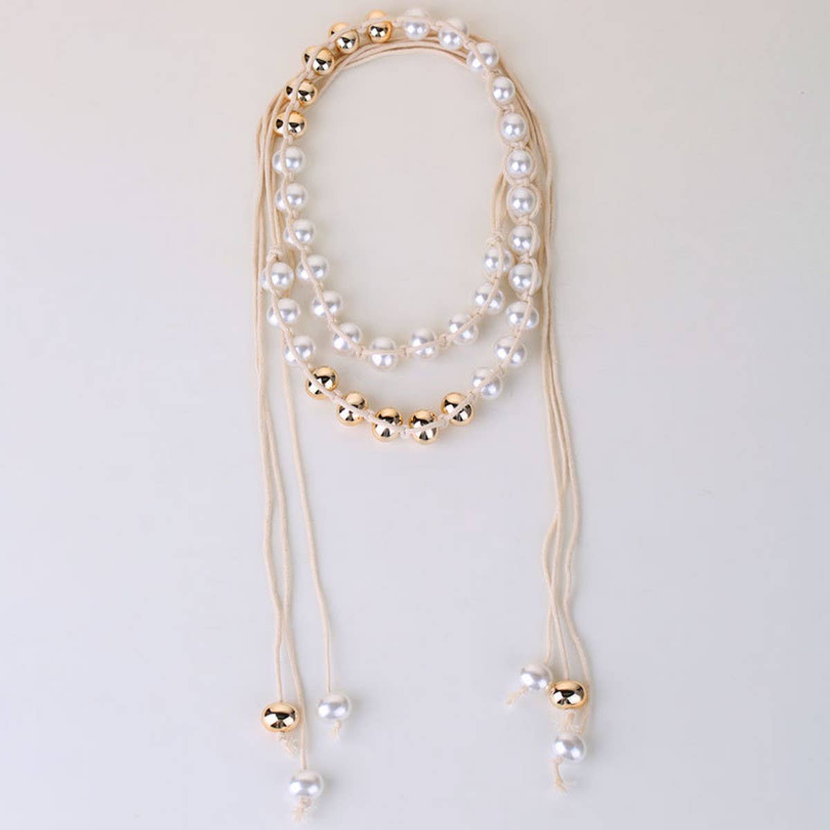 Boho Pearl Tassel Waist Chain Belt for Dresses_CWMM6413