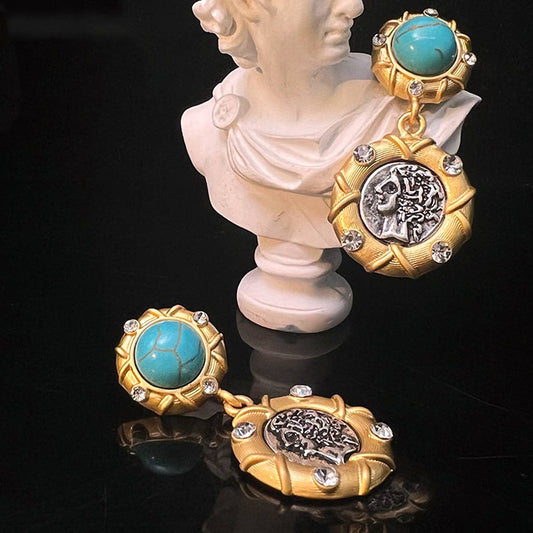 VINTAGE TURQUOISE DROP EARRINGS