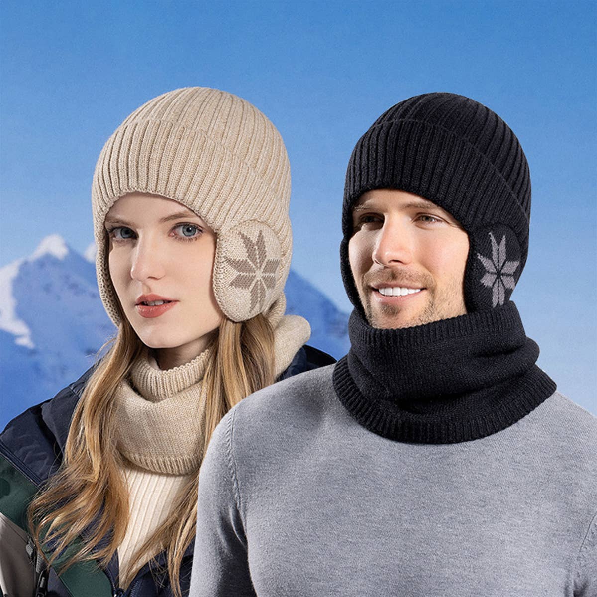PLUSH WARM HAT AND SCARF TWO PIECE SET_CWASC1134
