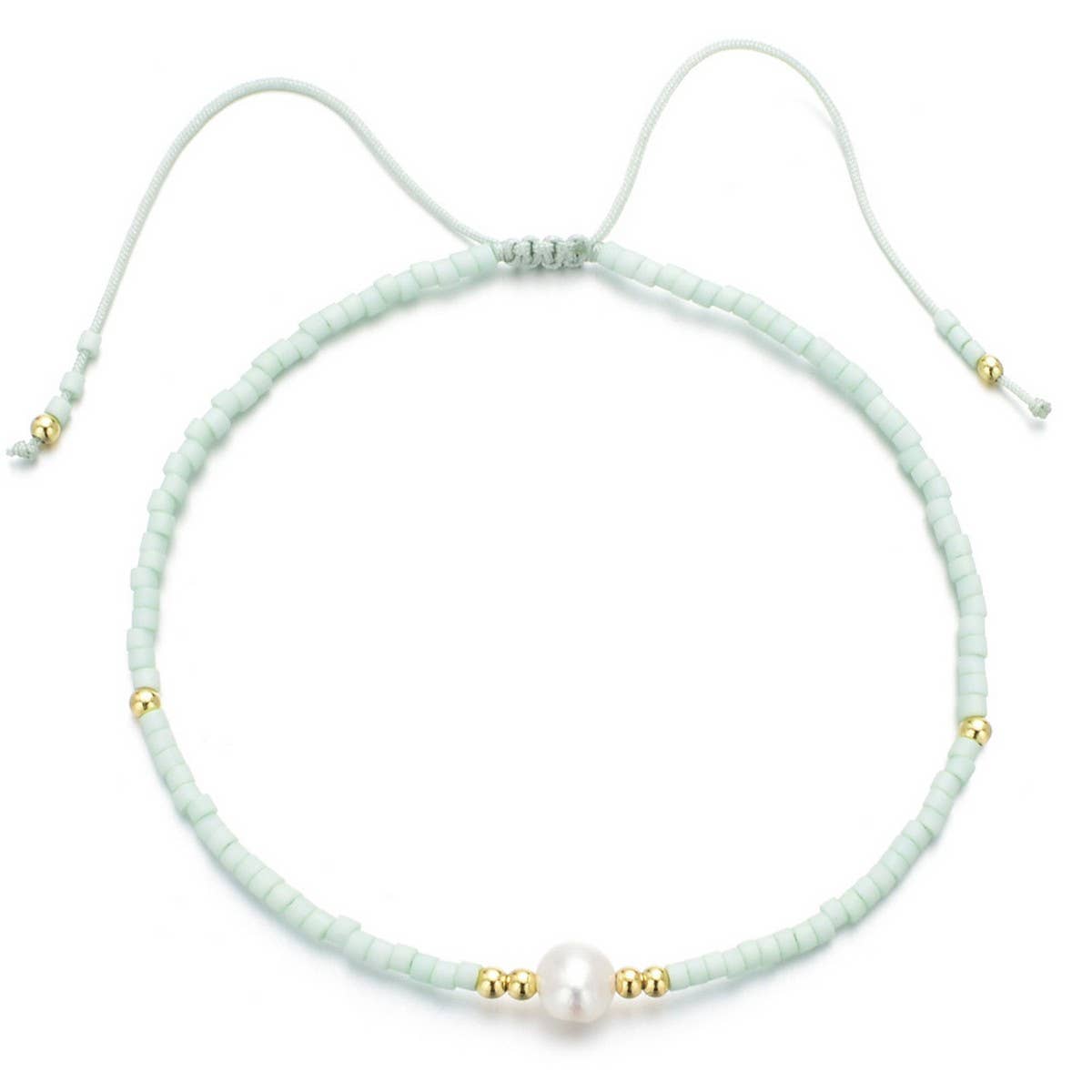 HAND-WOVEN FASHIONABLE RICE BEADS BRACELET_CWAB4621