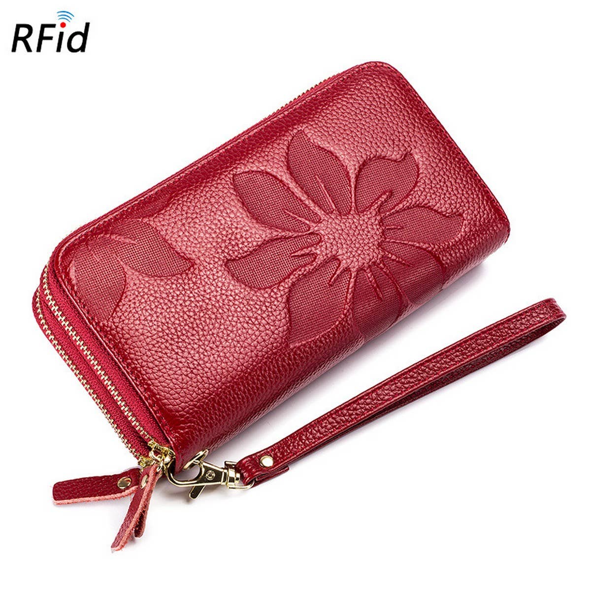LARGE CAPACITY LONG TOPLAYER COWHIDE LEATHER WALLET_CWAB3733