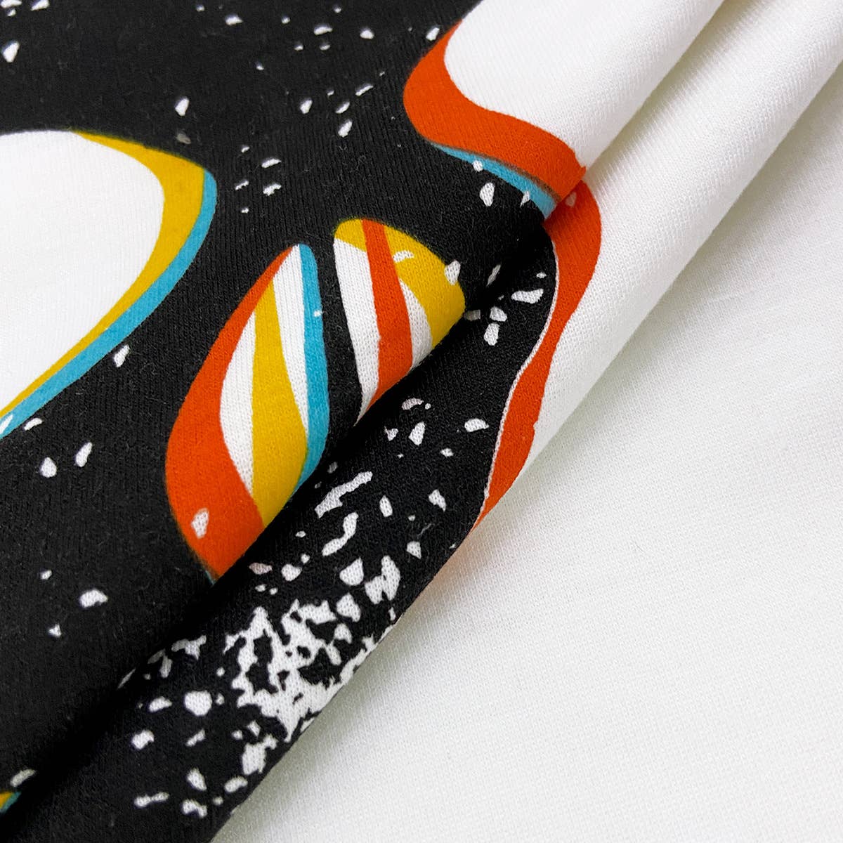 CREW-NECK LIP PRINT LONG-SLEEVED BAGGY HOODIE