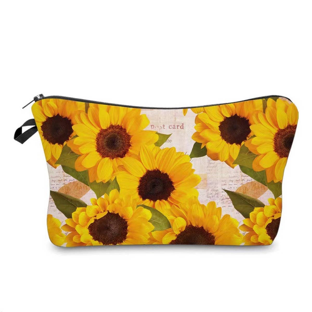 NEW PRINTED SUNFLOWER FLOWER COSMETIC BAG_CWAB2263