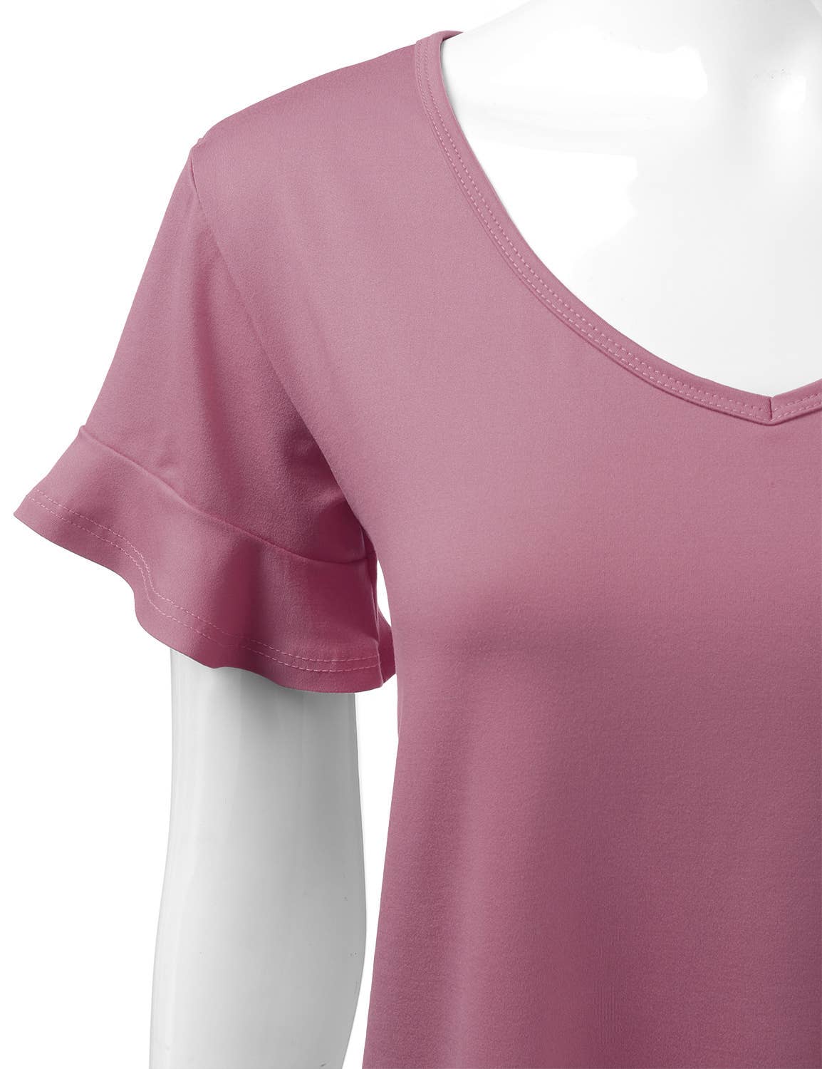 CWTTS681_Casual Tshirt V Neck Short Sleeve Loose blouse