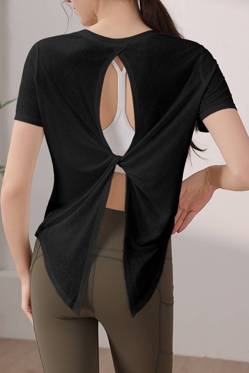 CWTTSL0371_NEW TENCEL SNOWFLAKE BACK SPORTS TOP