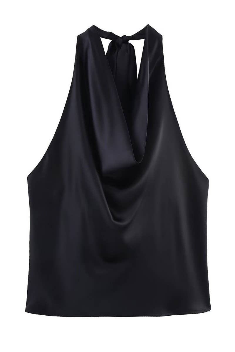 CWTTSL0358_TEMPERAMENTAL AND FASHIONABLE HALTER NECK TOP