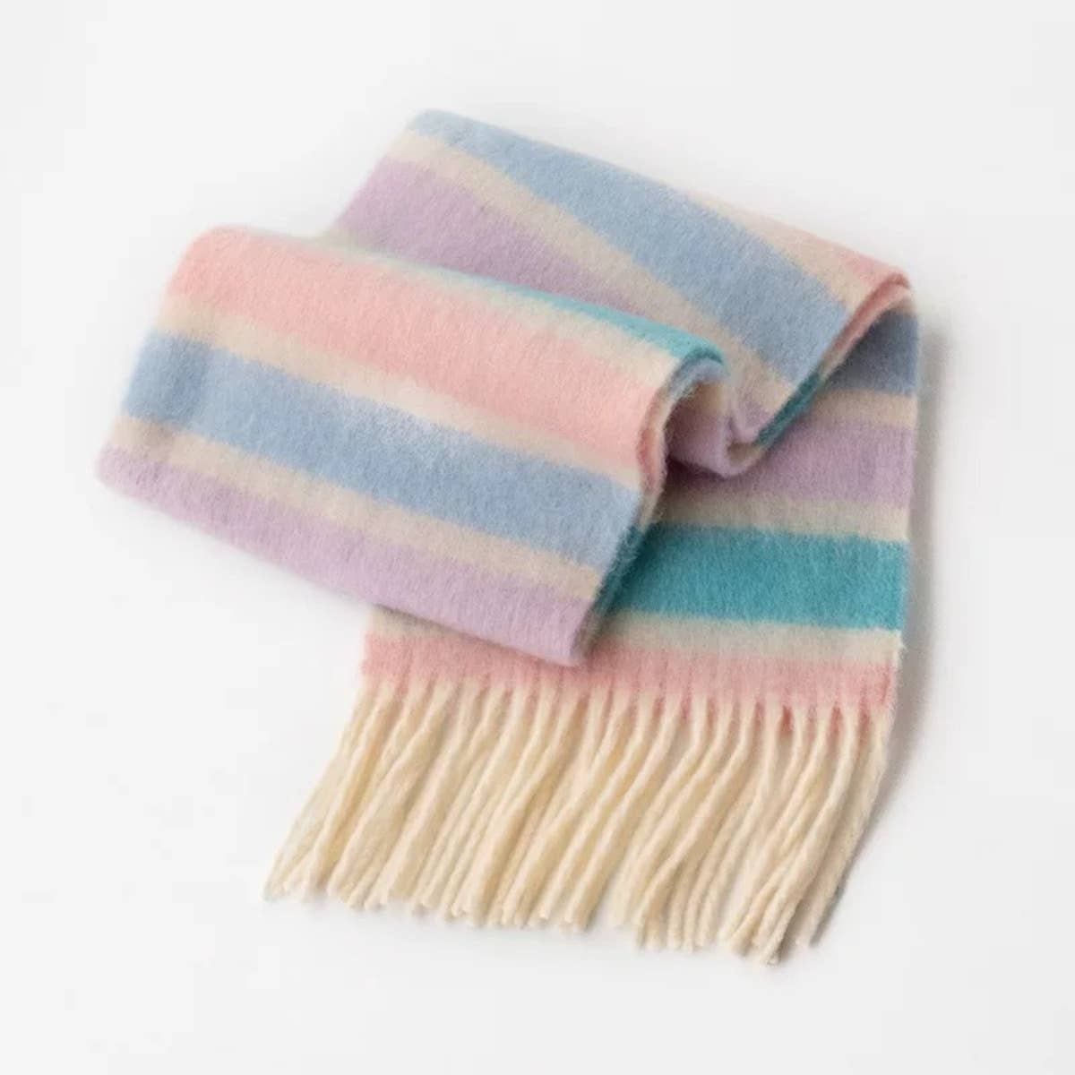 CWASC1575_WINTER PREMIUM THERMAL STRIPED SCARF BIB