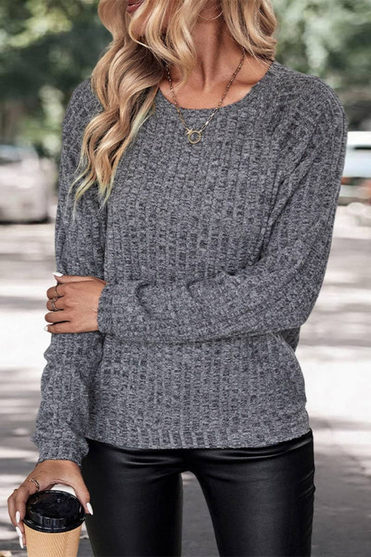 CWOSWL6590_CREW NECK COMMUTER LONG-SLEEVED SWEATER