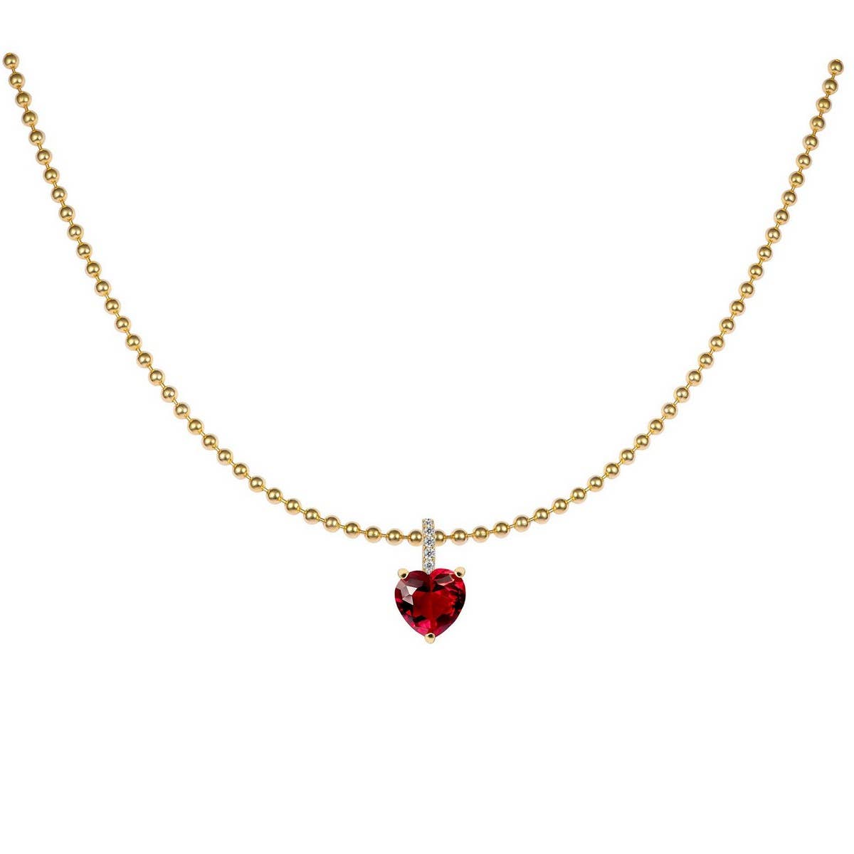 Fashionable Emerald Zirconia Bead Necklace