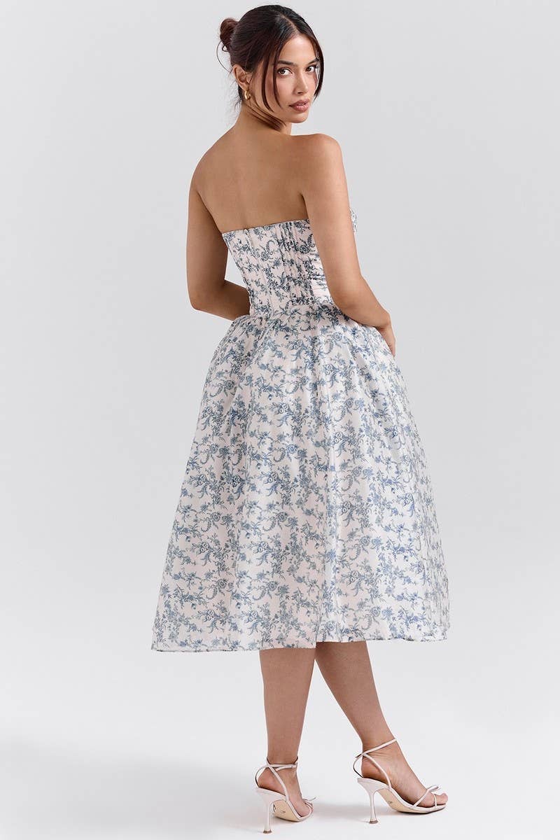 CWDTD0469_STRAPLESS SEXY BACKLESS MIDI DRESS