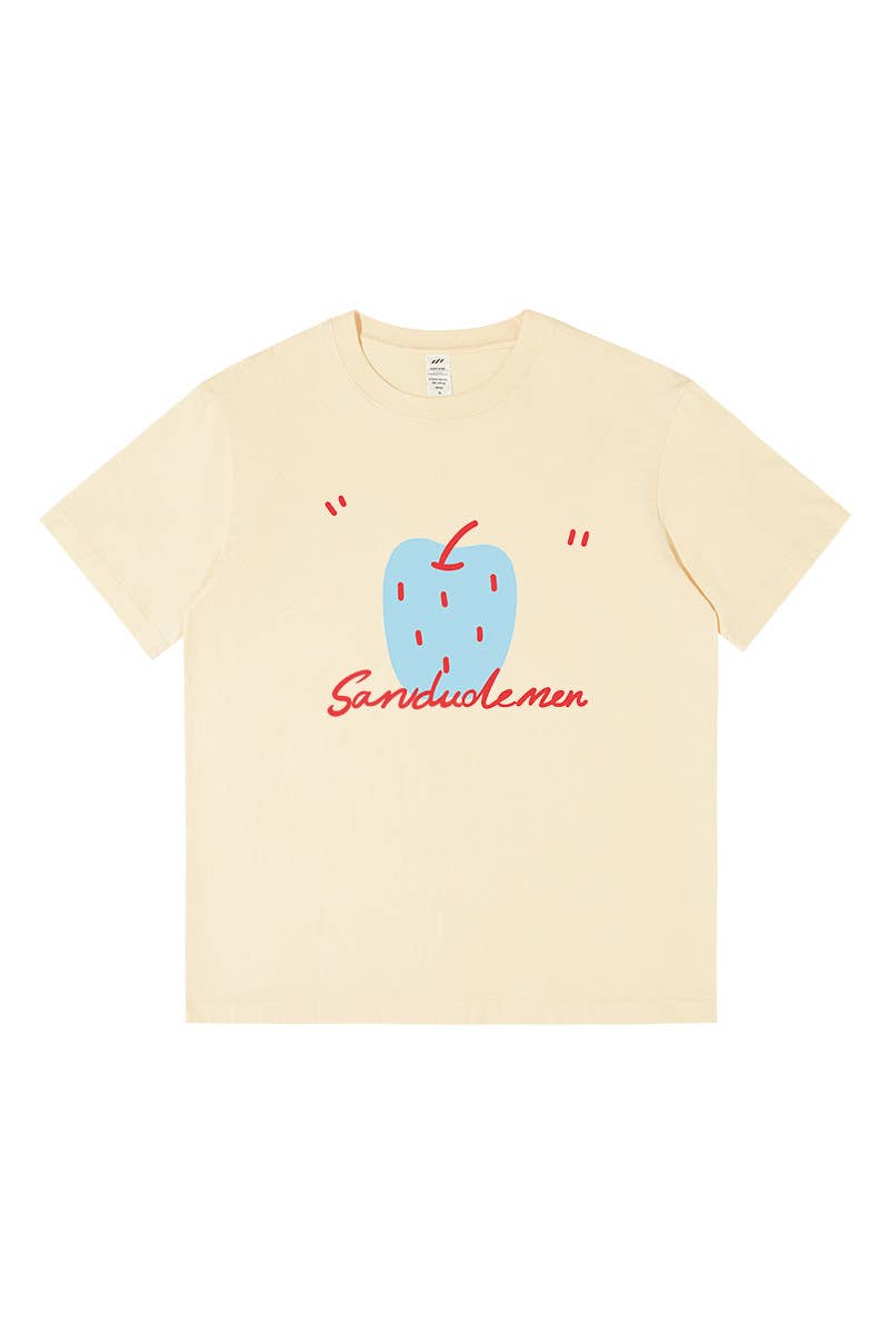 CWTTS1595_SUMMER LOOSE LAZY STYLE SHORT-SLEEVED TOP