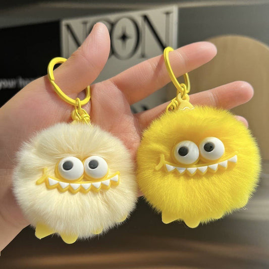 CUTE LITTLE COAL BRIQUETTES CAR KEYCHAIN PENDANT