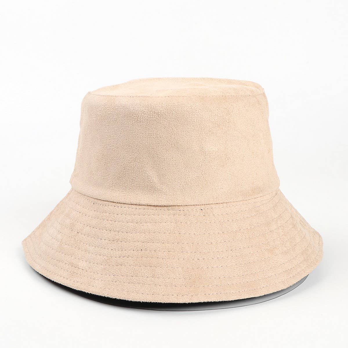 CWAH1524_SUEDE SOLID COLOR REVERSIBLE BUCKET HAT