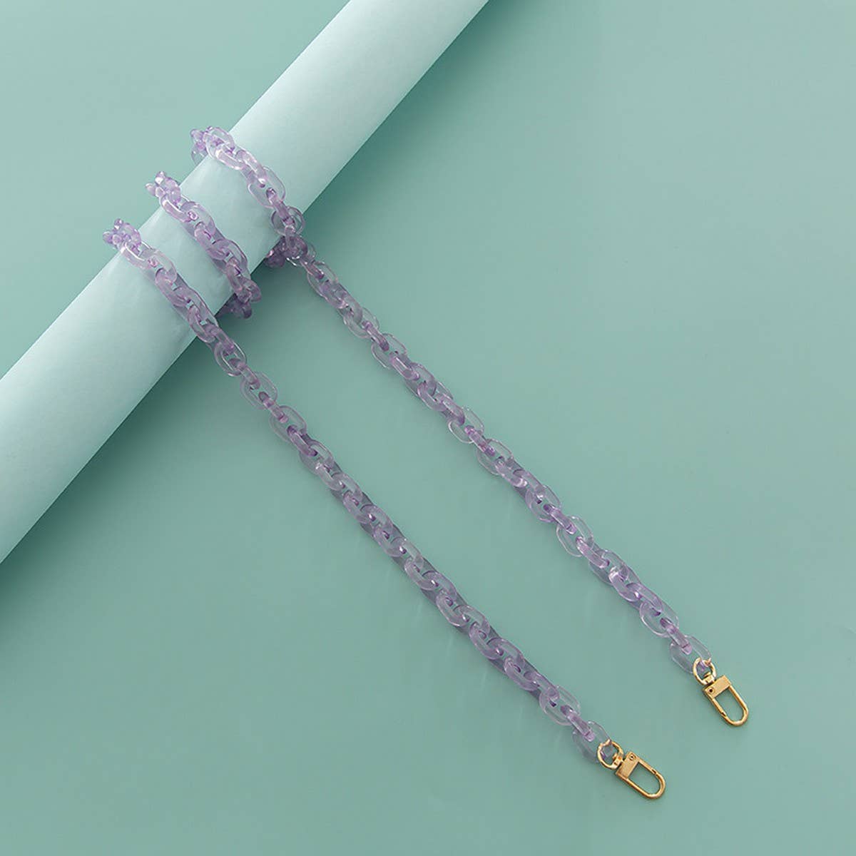 47.24" Jelly Crystal Clear Chain Bags Strap_CWMM5069