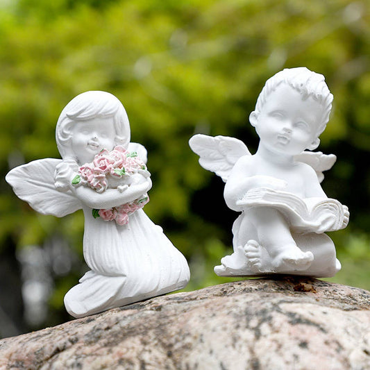 Vintage Angel Girl Resin Figurine Decor_CWAJE5296