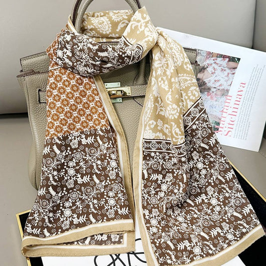 Vintage Multi-Functional Silk Scarf for Women