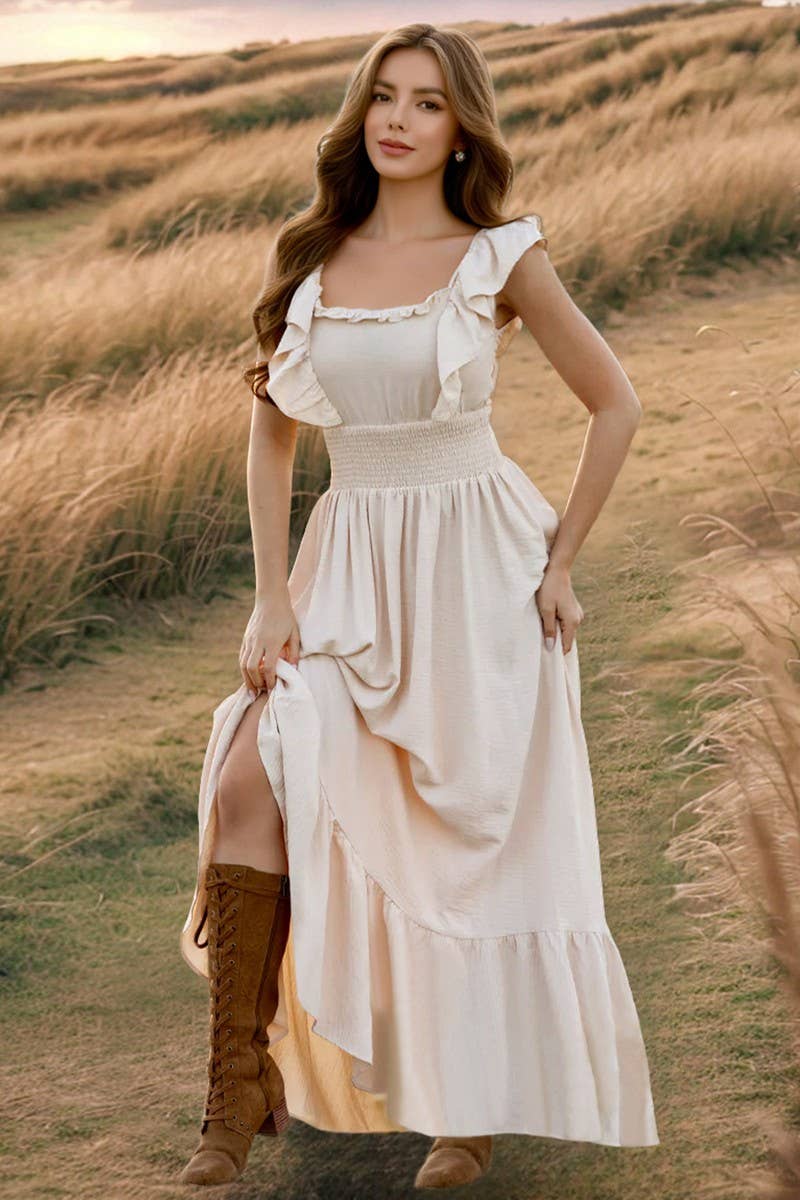 CWDMD6138_SOLID OFF-SHOULDER ONE-SHOULDER DRESS