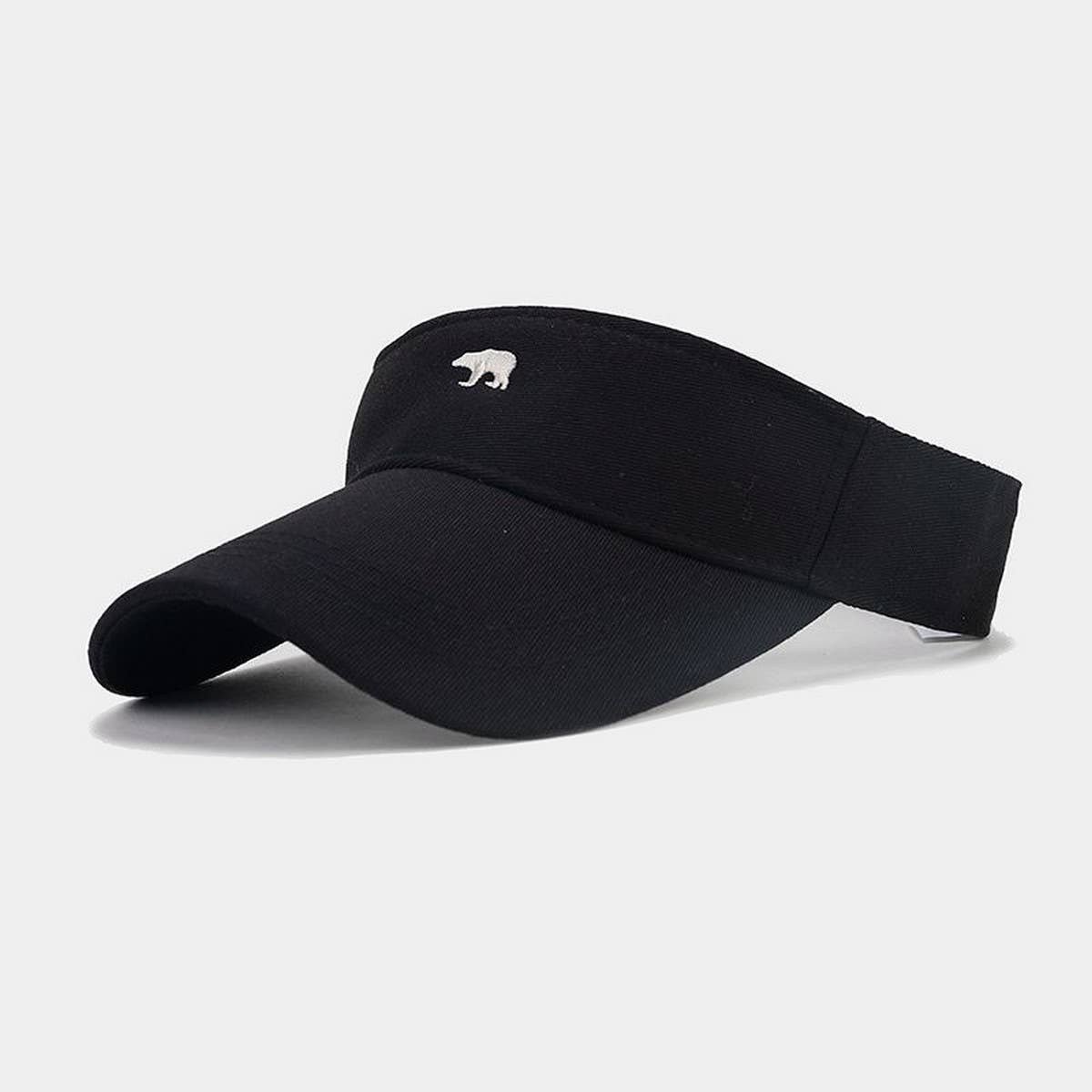 Summer Bear Embroidered Breathable Visor Cap_CWAH3308