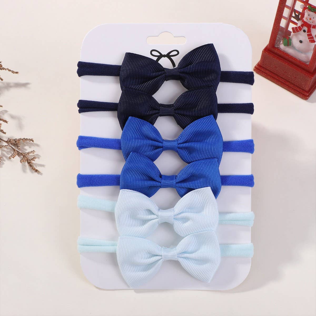 Kids Bow Headband Set ? Elastic Nylon No Marks