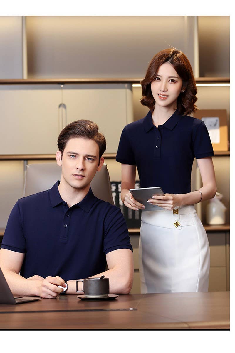 CWTBLS02452_SOLID COLOR POLO SHIRT WOMEN - MULTIPLE COLORS