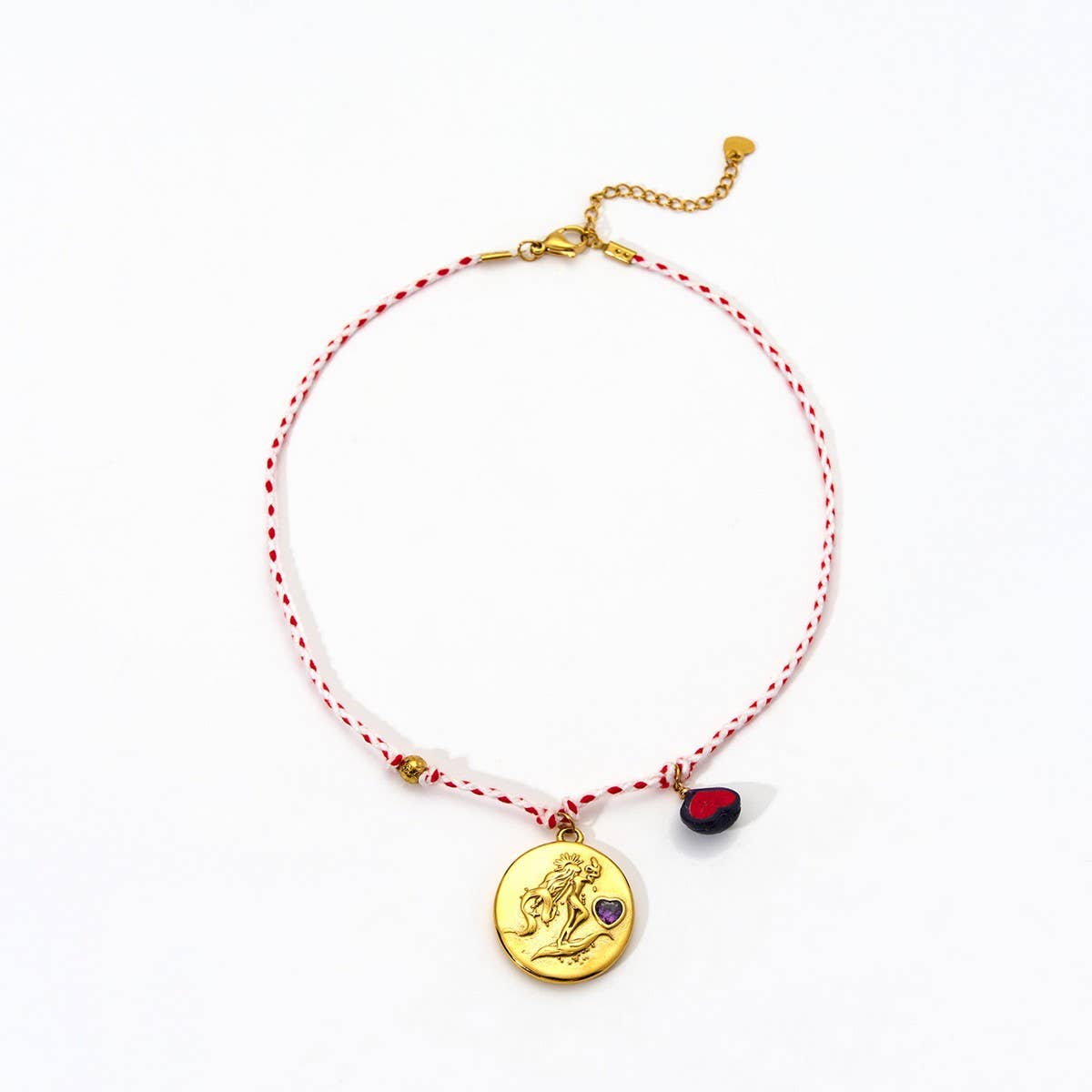 Handmade Rope Zodiac Necklace with Zircon