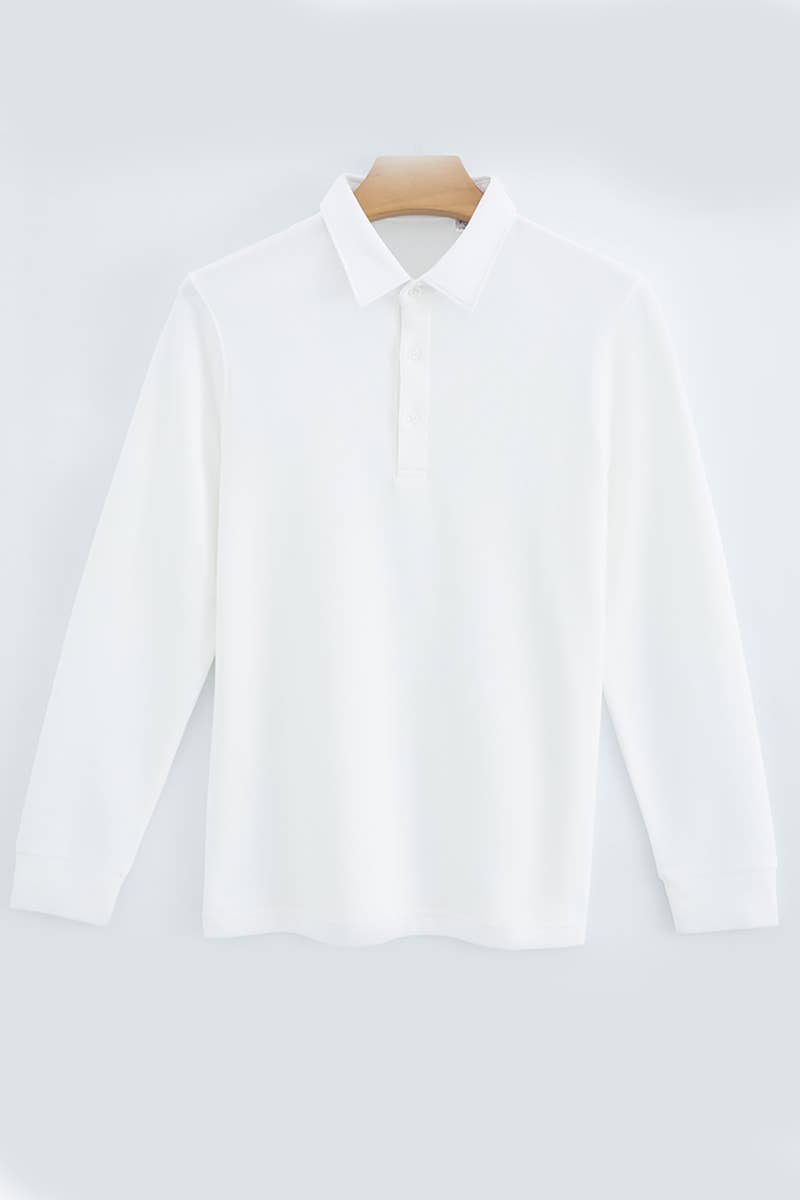 CWTTL1998_SPRING AND AUTUMN CASUAL LONG-SLEEVED POLO SHIRT