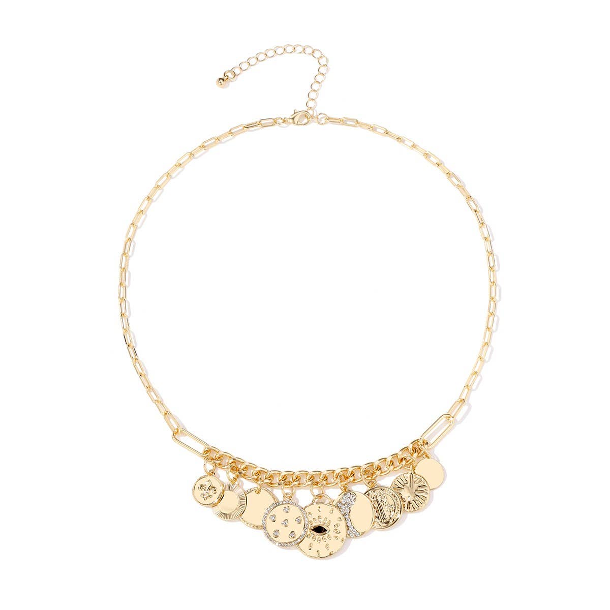 WOMEN'S DIAMOND RELIEF SMALL PENDANT NECKLACE