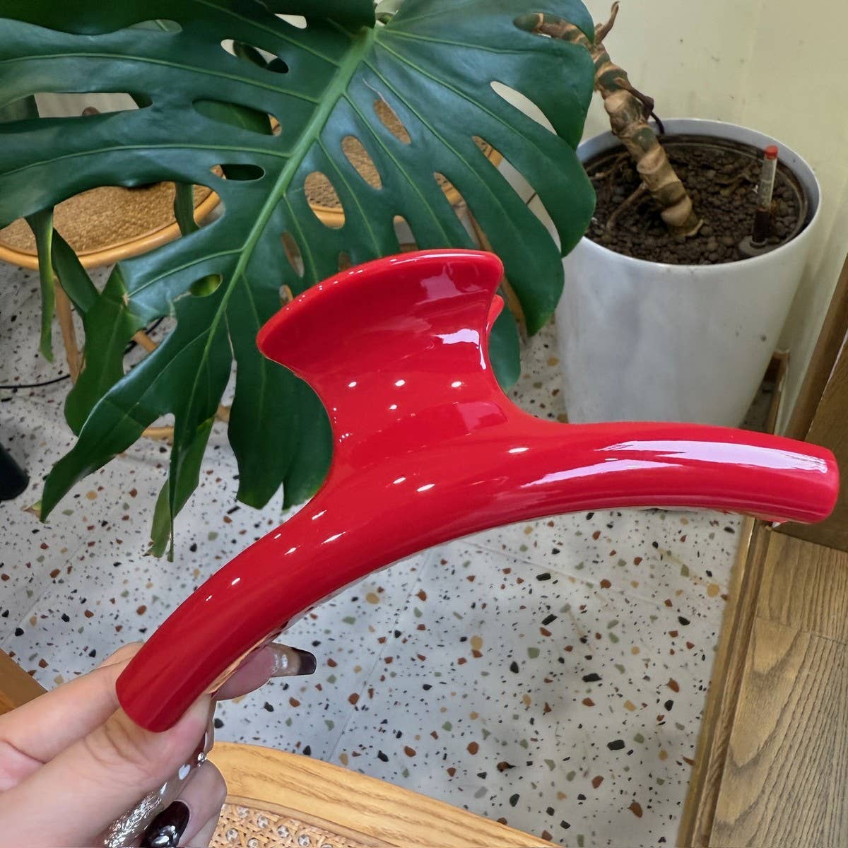 CWAHA4450_NEW FRENCH BUTTERFLY BUCKLE HIGH-GRADE SHARK CLIP