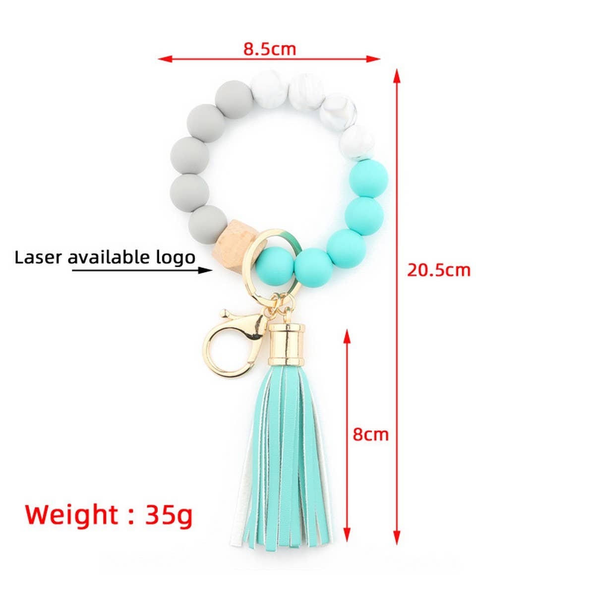 COLORFUL KEYCHAIN TASSEL BRACELET