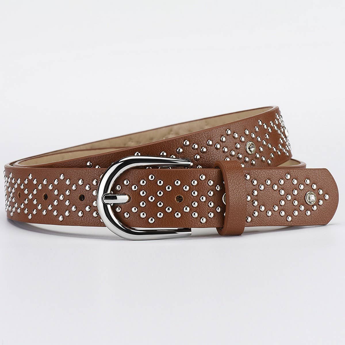 PUNK EYELET BELT WITH PIN BUCKLE AND RIVET_CWABE0610