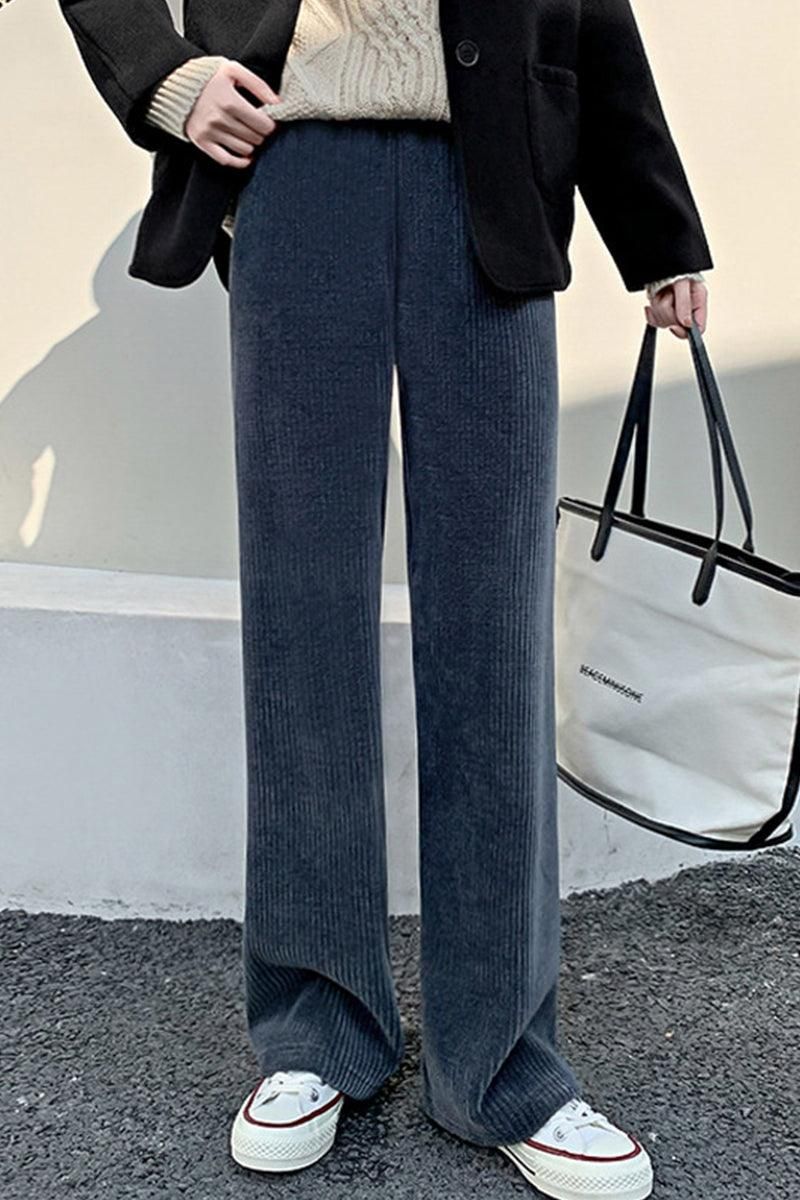 CORDUROY LIGHTWEIGHT CASUAL PANTS - Doublju