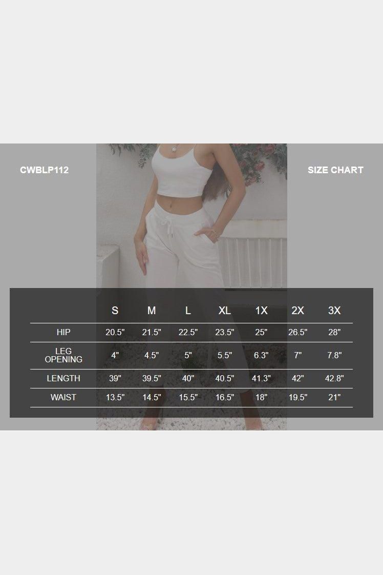 CASUAL ELASTIC WAIST JOGGERS PANTS WITH POCKETS - Doublju