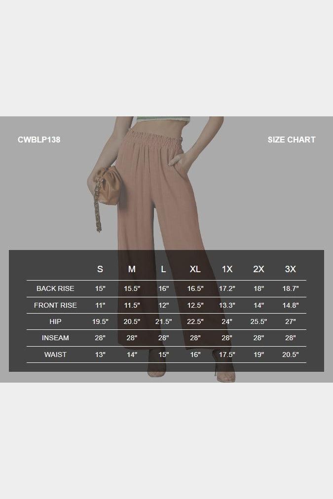 EASY PULL ON COTTON LINEN PANTS WITH SIDE POCKET - Doublju