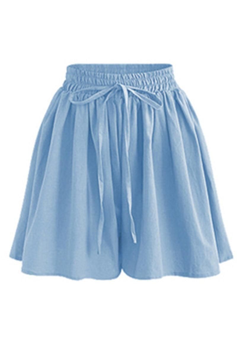 ELASTIC WAIST COMFY CASUAL SHORTS - Doublju