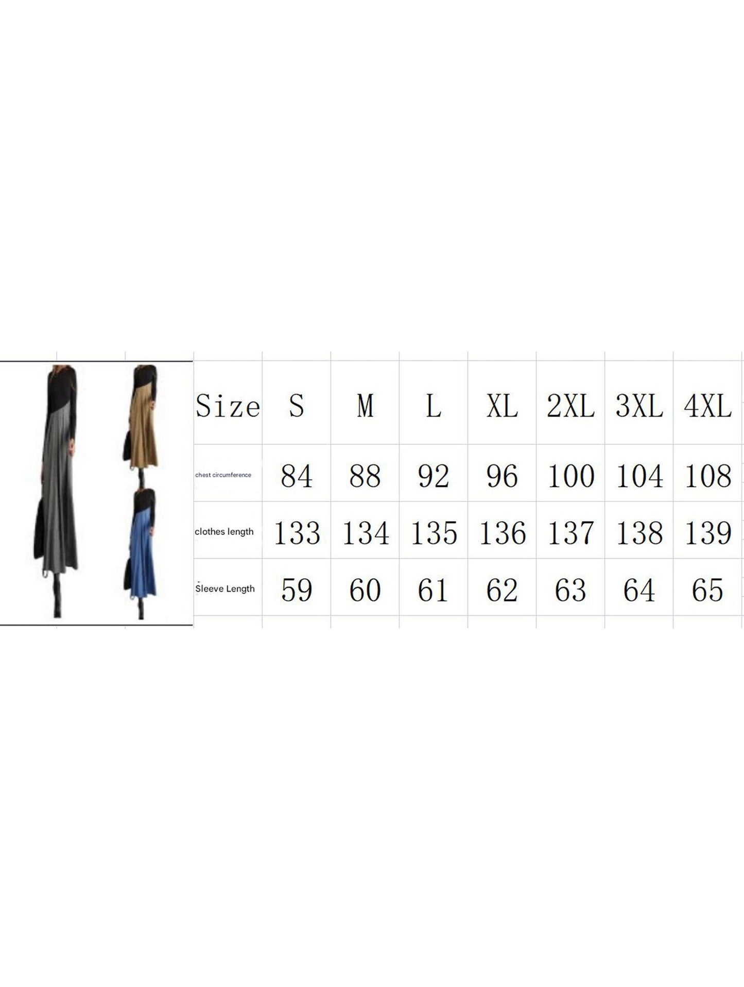Contrast color V-neck long-sleeved dress